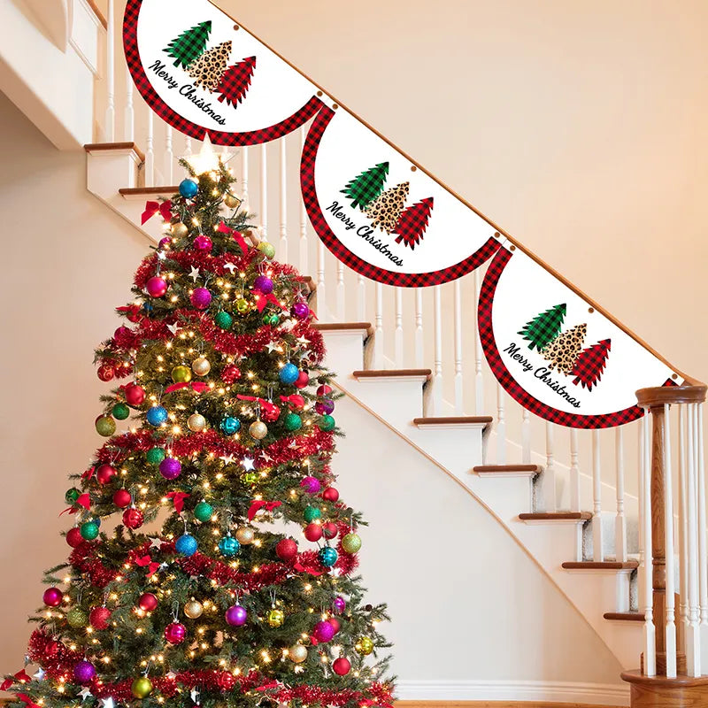 Outdoor Christmas Fan-shaped Flag Banner