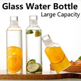 300-1000ML Transparent Glass Water Bottle