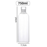 300-1000ML Transparent Glass Water Bottle