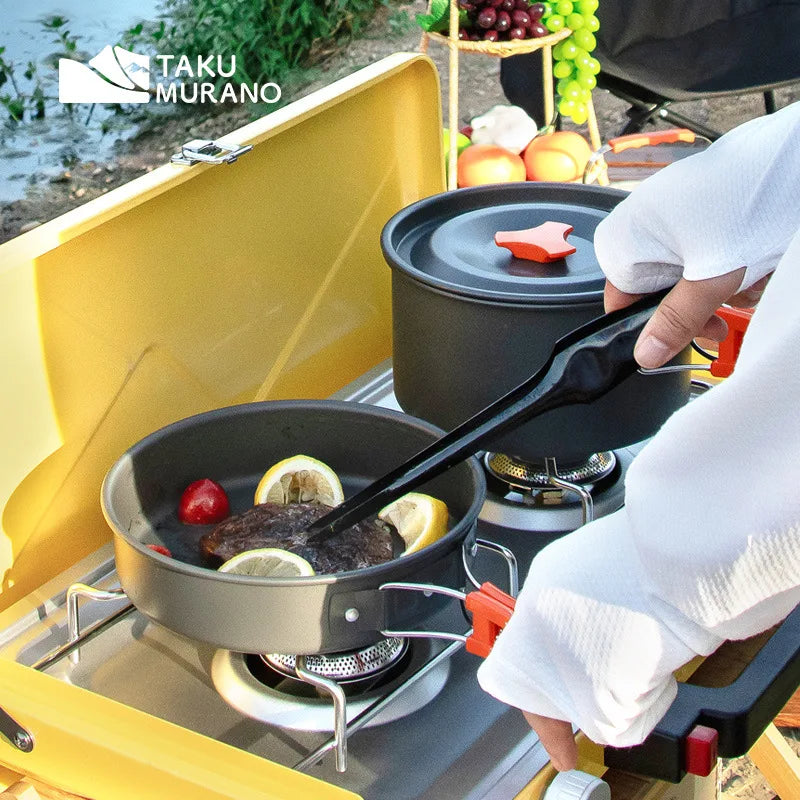Ultralight Aluminum Camping Cookware With Storage Bag