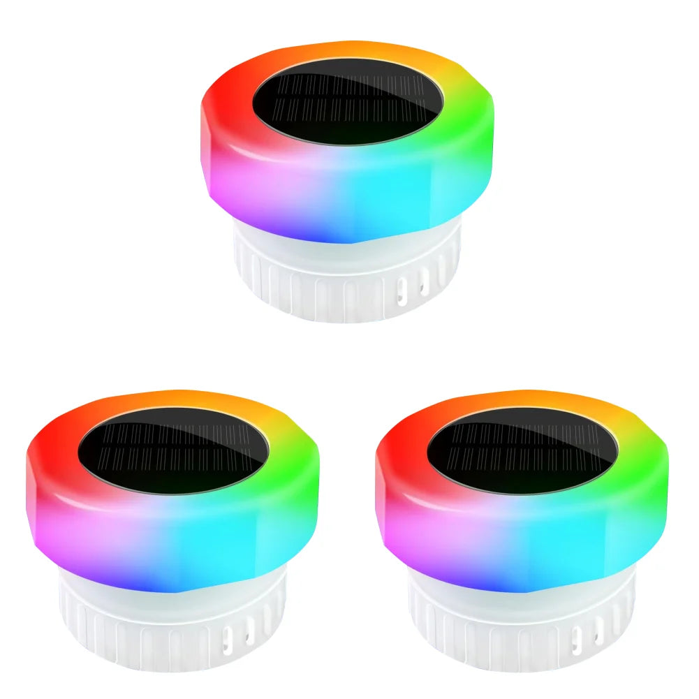 Solar Floating Chlorine 3 Inch Dispenser with Colorful Light