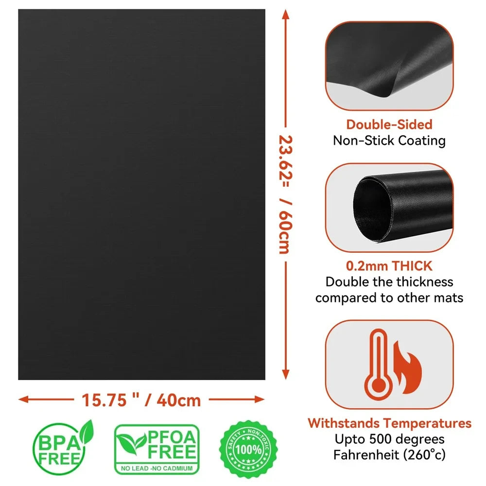 Reusable Non-stick Heat Resistant Baking/Grilling Mats