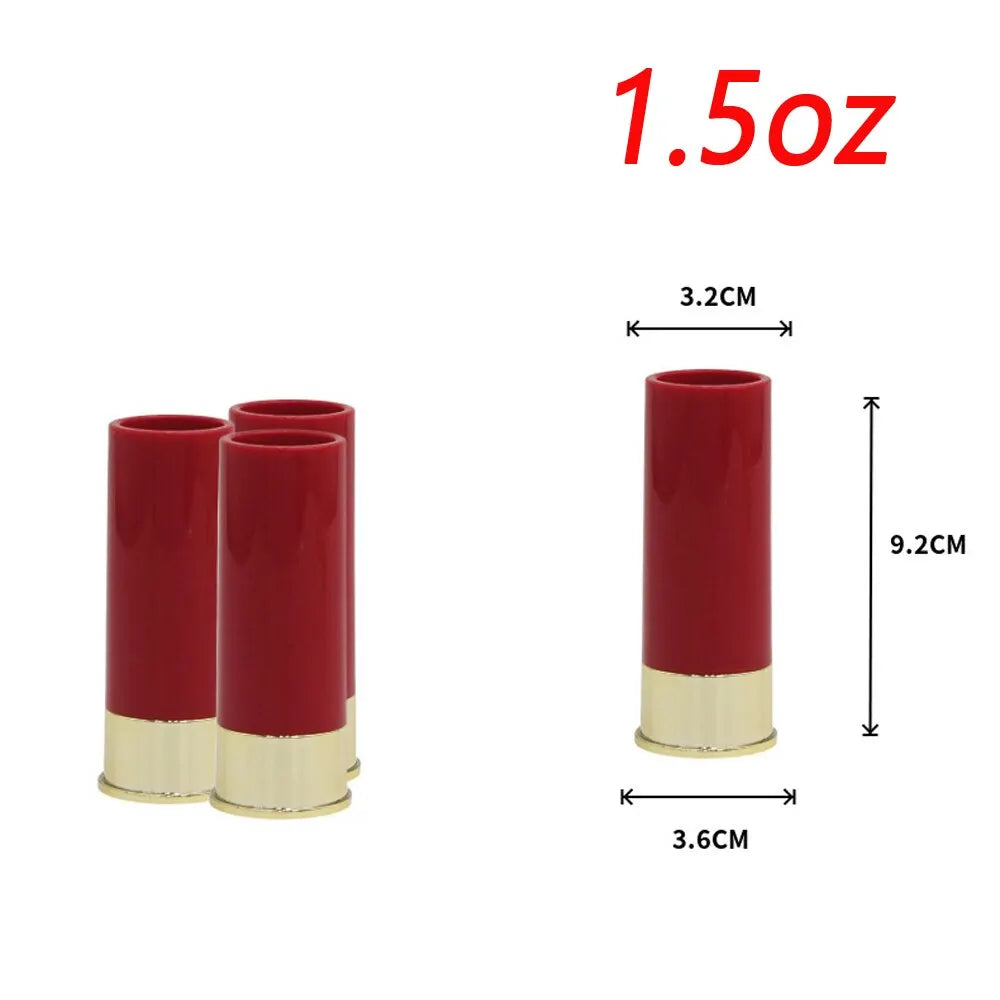 4Pcs/Set 12 Gauge Shell Shotgun Shot Glasses.