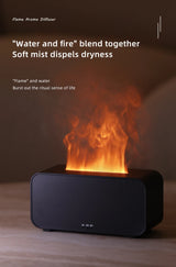 LED Simulation Flame Aroma Diffuser Mini Air Humidifier Machine With Timer