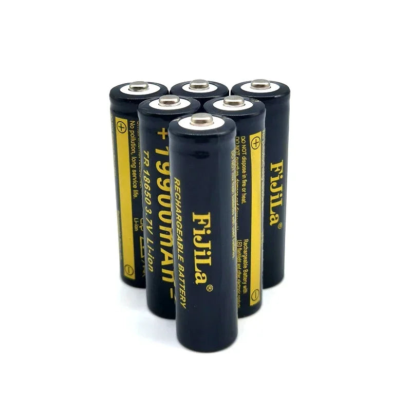 100% 18650  Rechargeable-Lithium Battery 3.7V 19900 Mah for Flashlight +201 charger