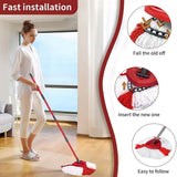 1 SET Triangular Spin Mop Base Head with Replacement Microfiber Pad