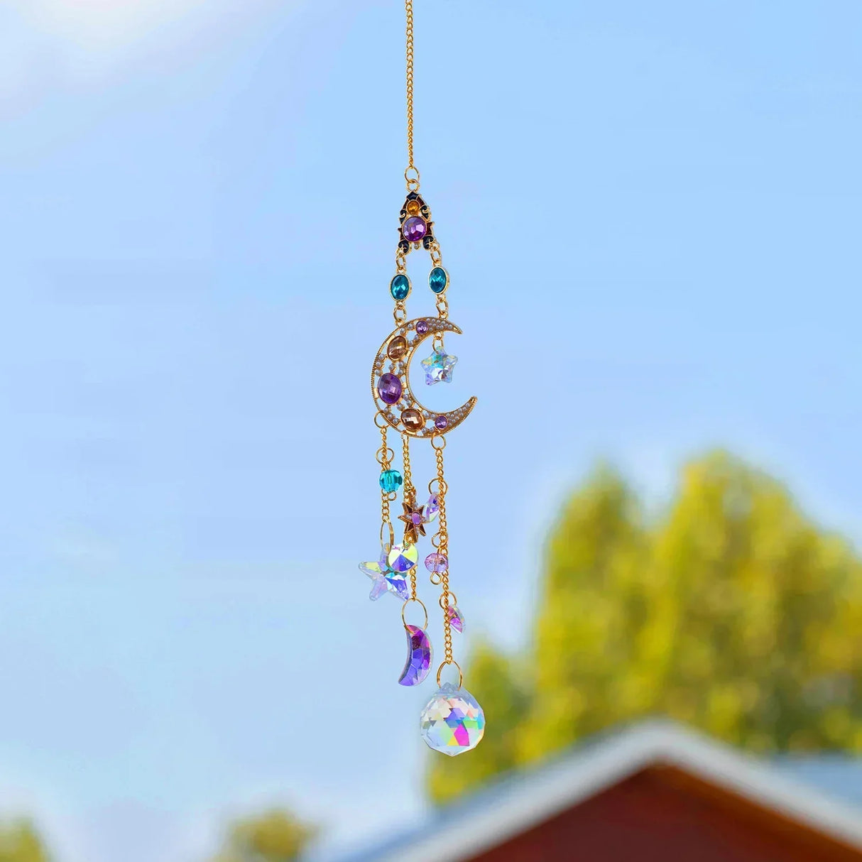 Window Or Garden Hanging Sun Catchers with Crystals And Rhinestones