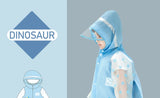 Children's Cartoon Raincoat With Backpack Space