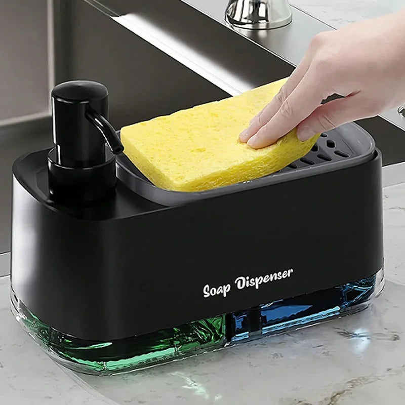 Dish Soap Dispenser with Sponge For Kitchen's