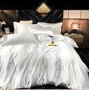 Satin High-end Blending Natural Mulberry Silky Duvet Cover Bedding Sets.