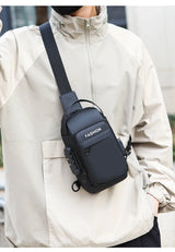 Men's Anti Theft USB Charging Crossbody Bag