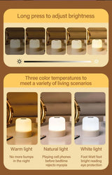 Rechargeable Led Dimmable Multicolor Night Light with Remote Control Or Touch Switch