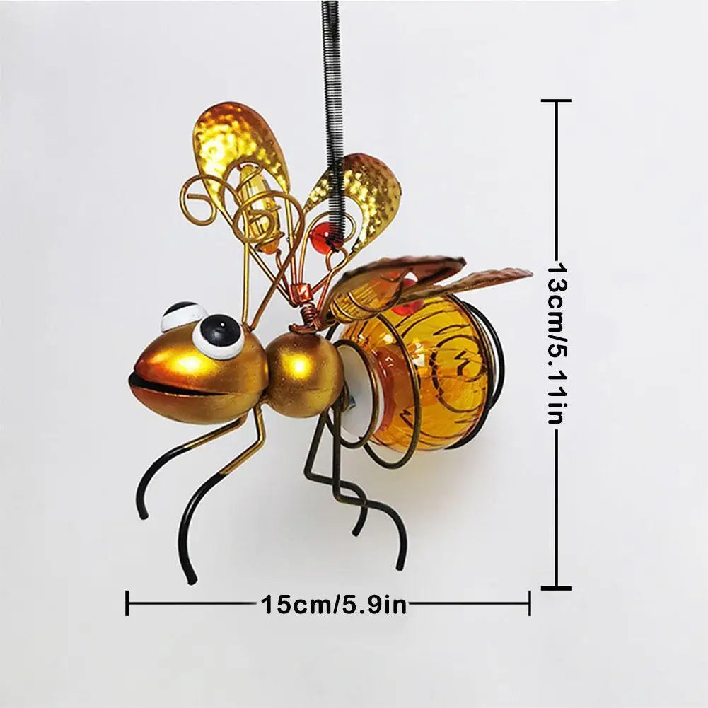 Solar LED Iron  Waterproof Hanging  Insect Tree Ornament