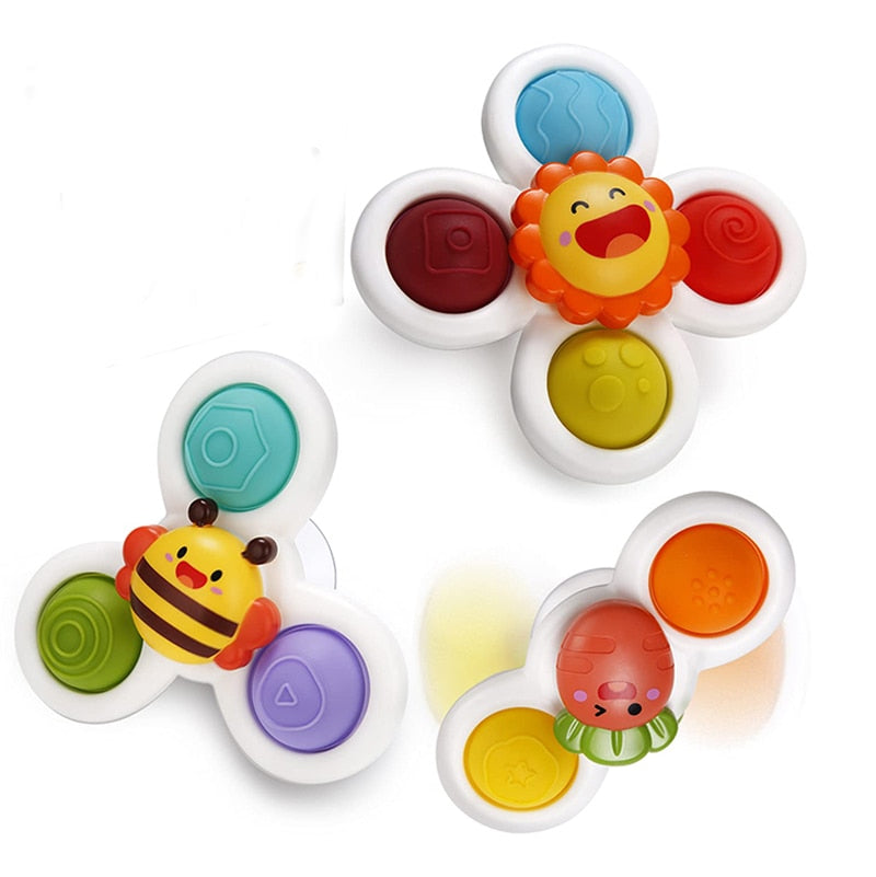 1pcs Cartoon Fidget Spinner.  Educational toy as well as rattle toy.