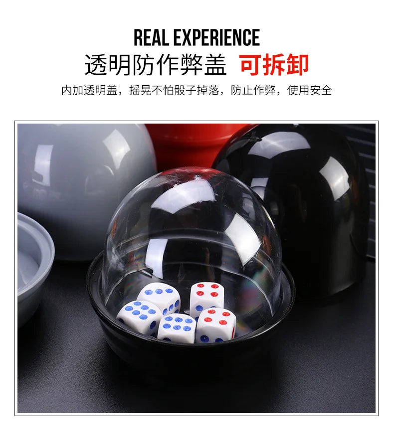 5pc Enclosed Dice Cup