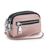 Women's Genuine Leather  Double Zipper Purse