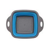 Foldable Square Vegetable Fruit Strainer Basket with Handle
