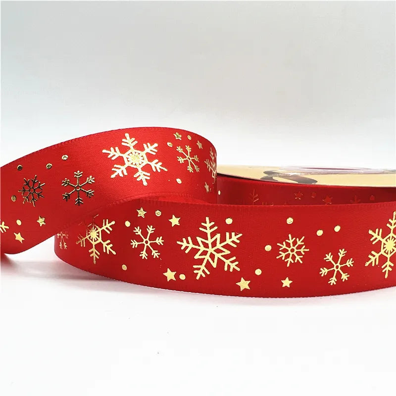 5yards Of 1inch(25mm) Christmas Polyester Ribbon.