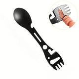 Multifunctional Fork Spoon Knife Wrench Bottle/Can Opener For Camping
