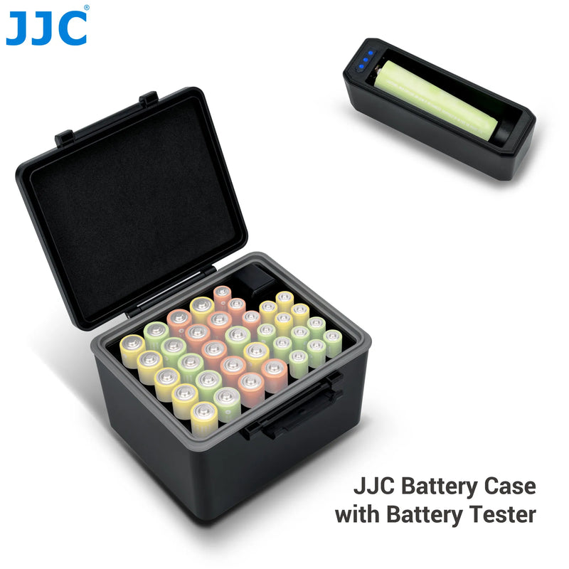 JJC Multi Slot Waterproof Battery Case for 18650/ AA/ AAA Batteries And Tester..