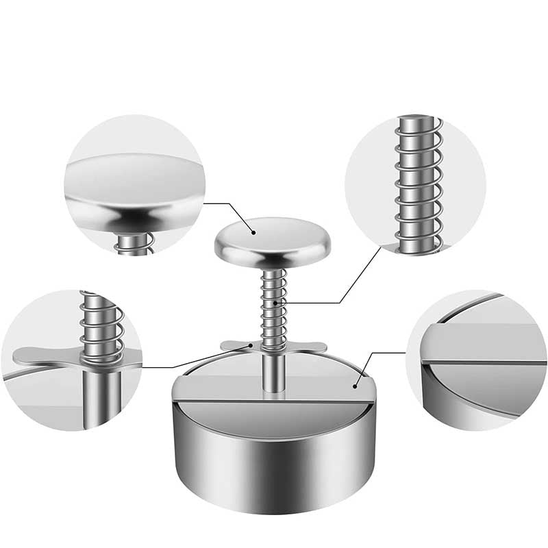 Stainless Steel Non-Stick Hamburger Patty Maker.