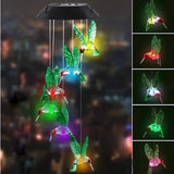 Outdoor Solar Charging Waterproof Hummingbird/Owl Wind Chime Light