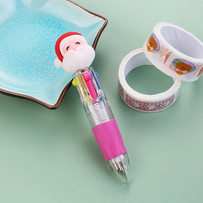 1Pcs 4 Color Retractable Mini Christmas Pen.