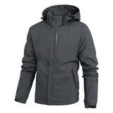 Men's Spring/Autumn Waterproof Jacket With Detachable Hood Sizes M-5XL