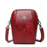 Single Shoulder Leather Crossbody Bag