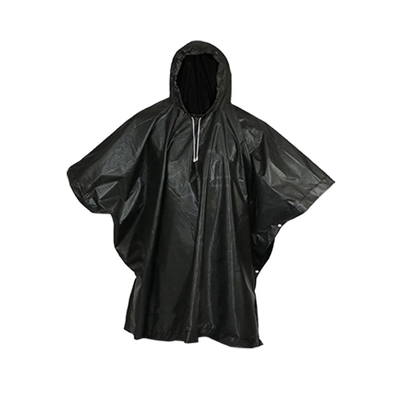 Hooded Poncho Style Raincoat