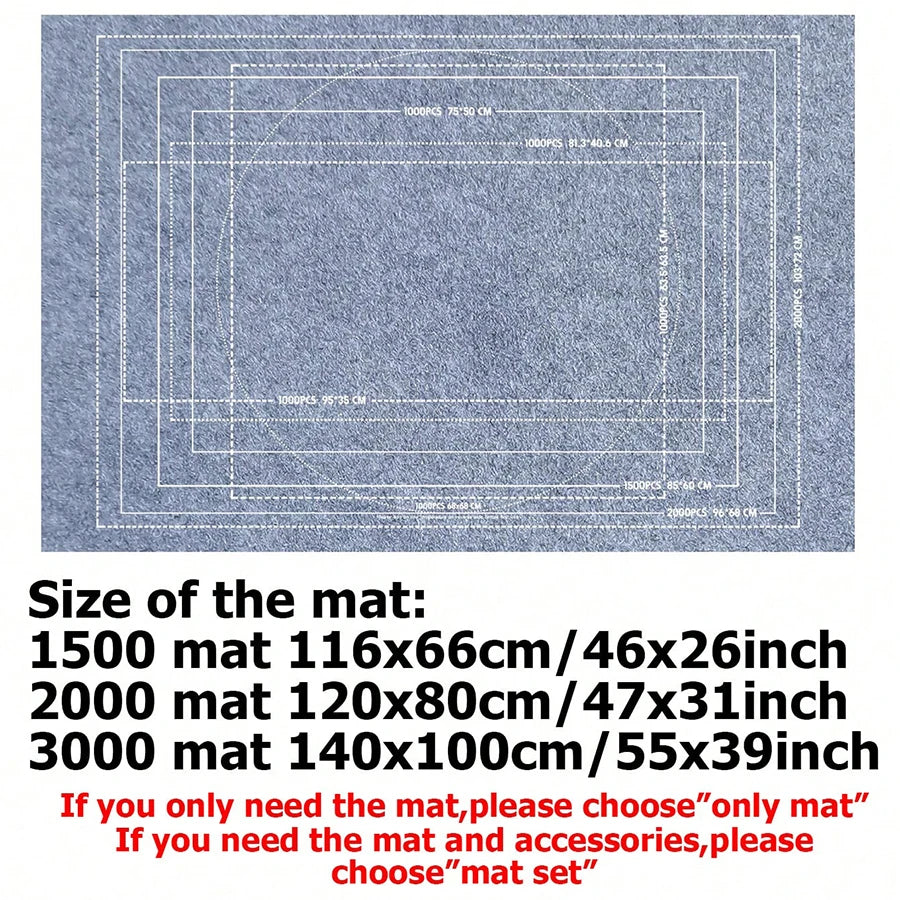 Felt Puzzle Scroll Storage Mat For 1500-3000 PCS