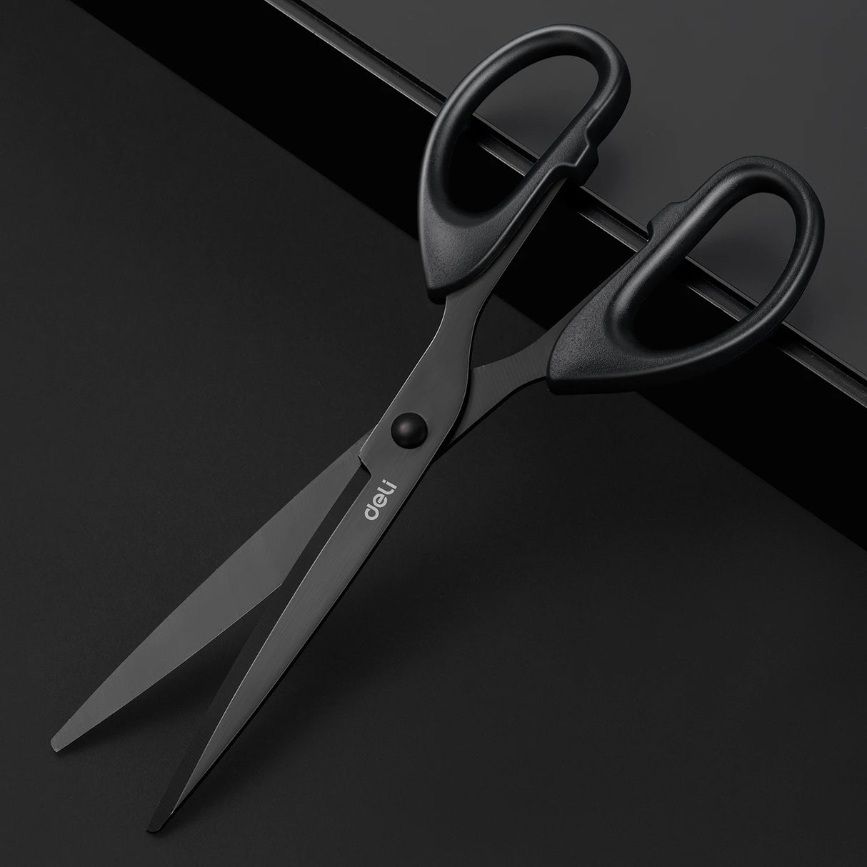 DELI Stainless Steel180mm Heavy Duty Scissors With Black Blade