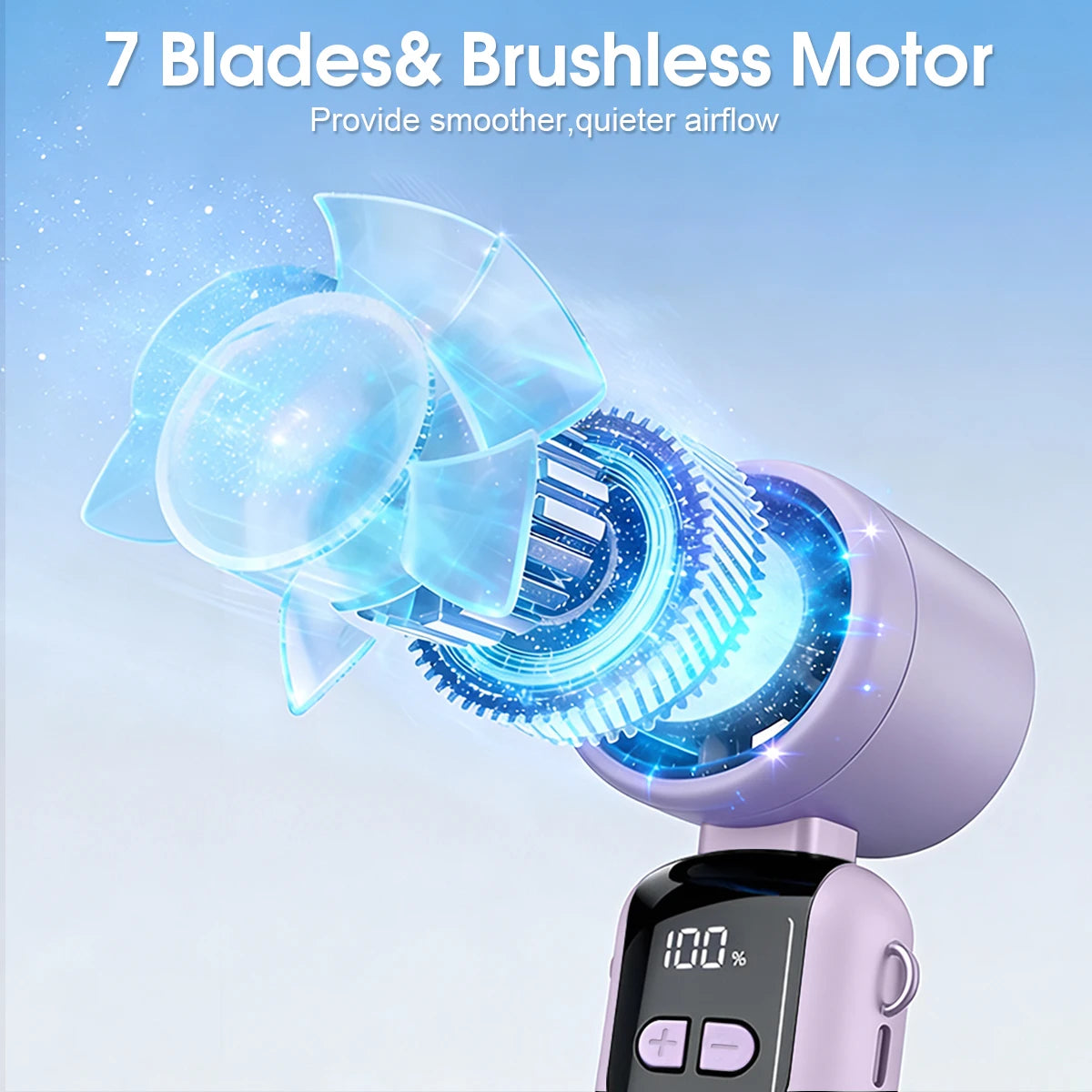 USB Rechargeable Foldable  Handheld Turbo Fan