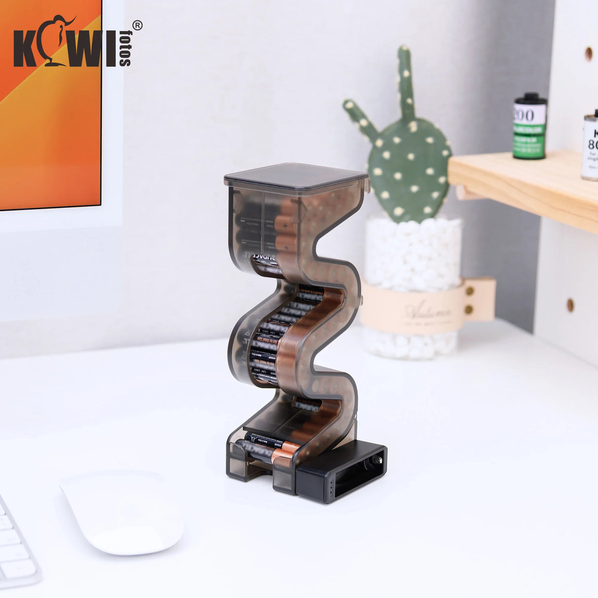 Battery Ladder Dispenser For 35 AAA Or 27 AA With Tester