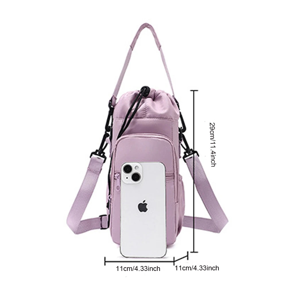 Women And Men's Oxford Lightweight Waterproof Crossbody Water Bottle And Phone Bag