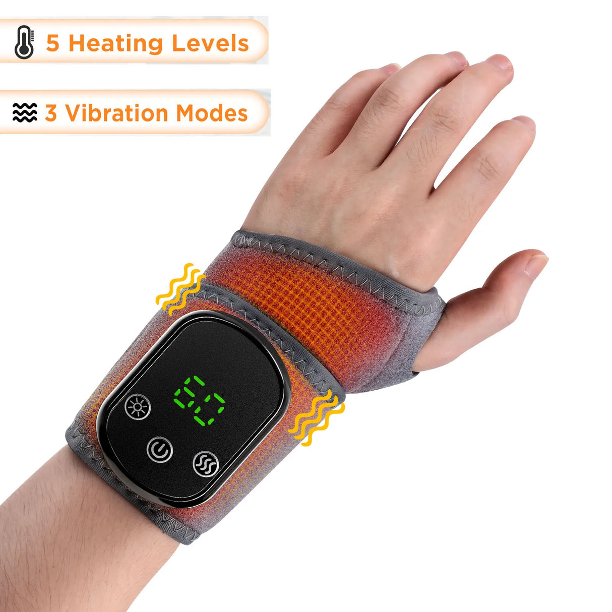 Rechargeable Electric 5 Levels Hot Compress Heating Wrist Or Ankle Guards