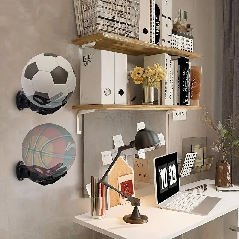 Wall-Mounted Hand Palm Shaped Volley/Soccer Ball Holder
