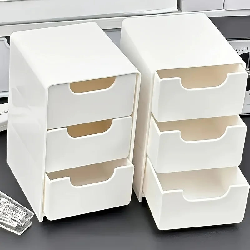 Chic 3-Tier Desk Organizer with Drawers
