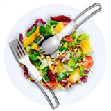 Stainless Steel Folding Spoon Fork Set With Case