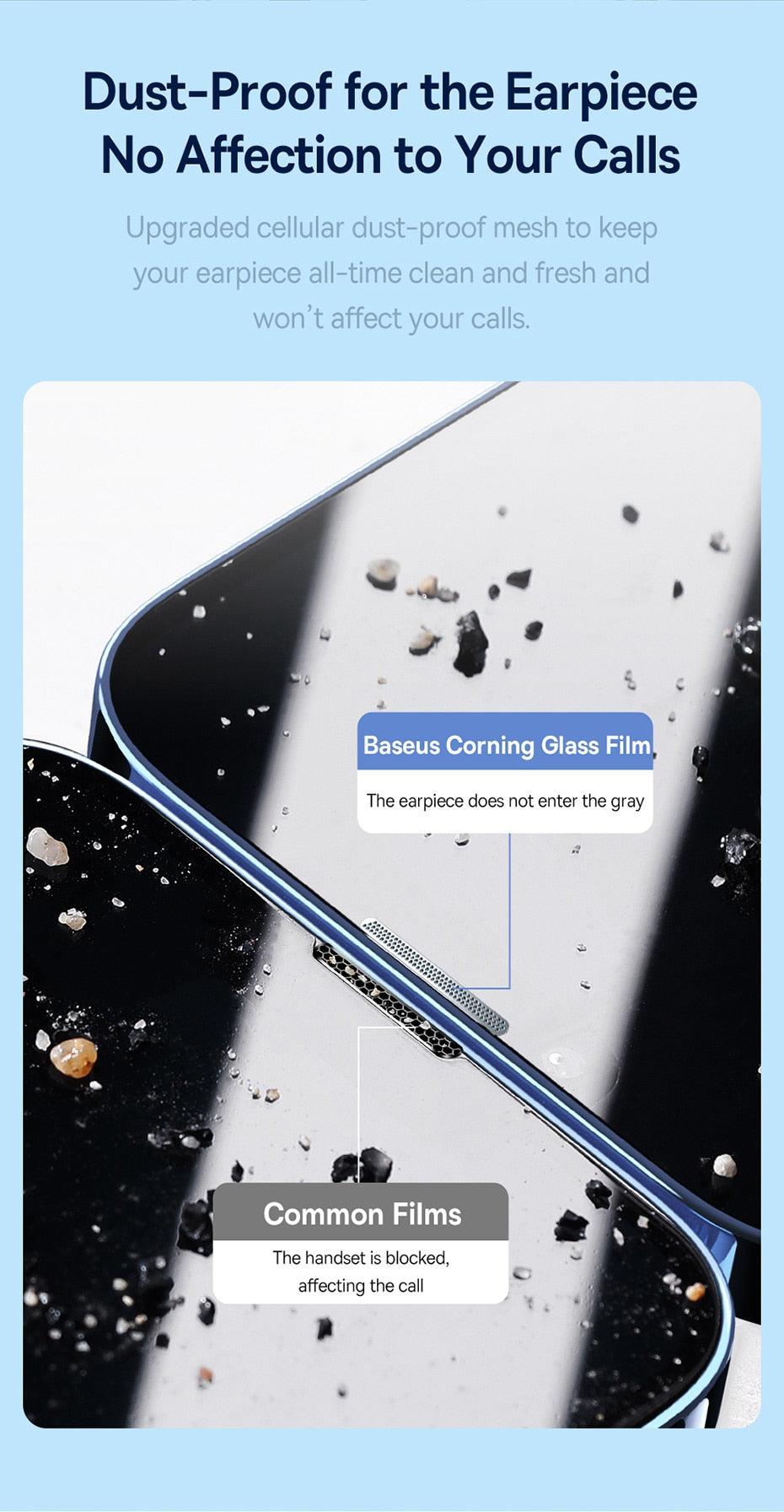 Baseus 2Pcs Screen Tempered Protector Glass Film For iPhone 14 Pro Max Protector For iPhone 13 Pro.