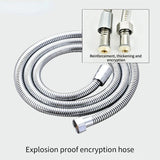 Black/Chrome Stainless Steel Flexible Shower Hose