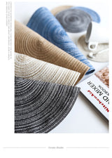6pcs Round Woven Anti Slip Placemats Or Coasters