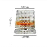 360 Degrees Rotating Crystal Whiskey Glass