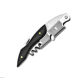 Professional Waiters Corkscrew With Wood Grip Beer Bottle Opener And Foil Cutter