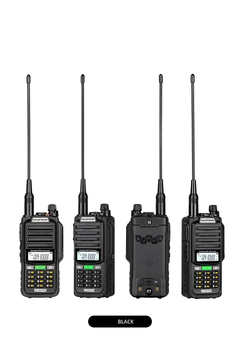 Baofeng UV S22 PRO V2 IP68 Walkie Talkie Dual Band 136-174/400-520MHz Ham Radio Upgraded Of UV9R UV5R Pro 50KM Range