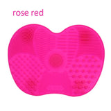 Silicone Pad with Suction Cups For Cleaning Makeup Brushes.