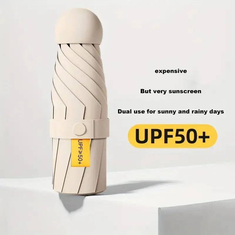 UPF50+ Mini Vinyl Capsule Folding Umbrella