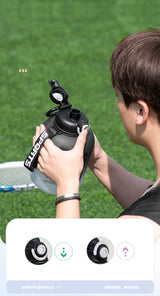 GIANXI  Plastic Sports Water Bottle With Straw