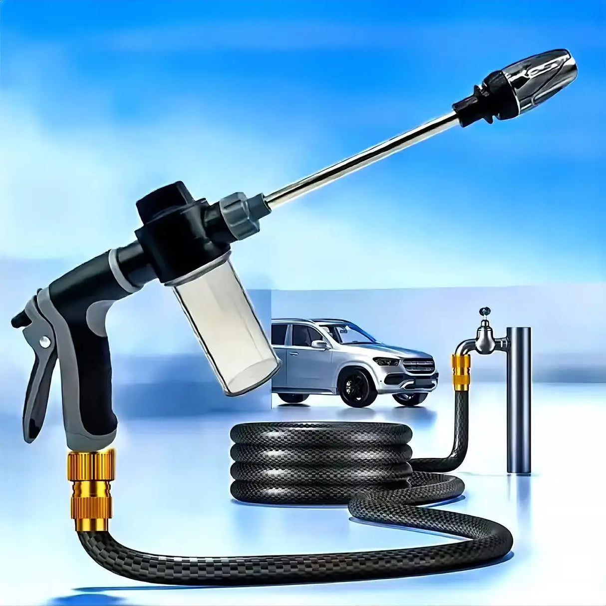 High Pressure Multi-Function Garden Nozzle with Soap Container