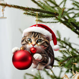 Cute Cat 2023 Christmas Ornaments.